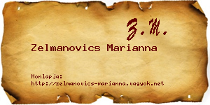 Zelmanovics Marianna névjegykártya